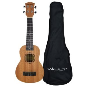 Vault UK-2000S 21-Inch Solid Mahogany Top Premium Soprano Ukulele With Gigbag